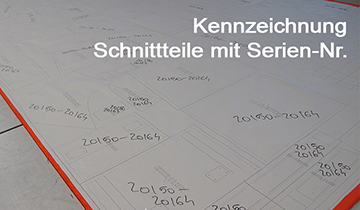 Lagenbild (Plott) mit dokumentierten Serien-Nr.