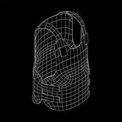 3D-Darstellung/Konstruktion einer Schutzweste